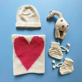 Classic Giraffe Organic Knit Baby Gift Baby Gift Sets Estella Pink 0-3 M 