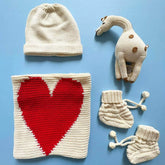 Classic Giraffe Organic Knit Baby Gift Baby Gift Sets Estella Red 0-3 M 