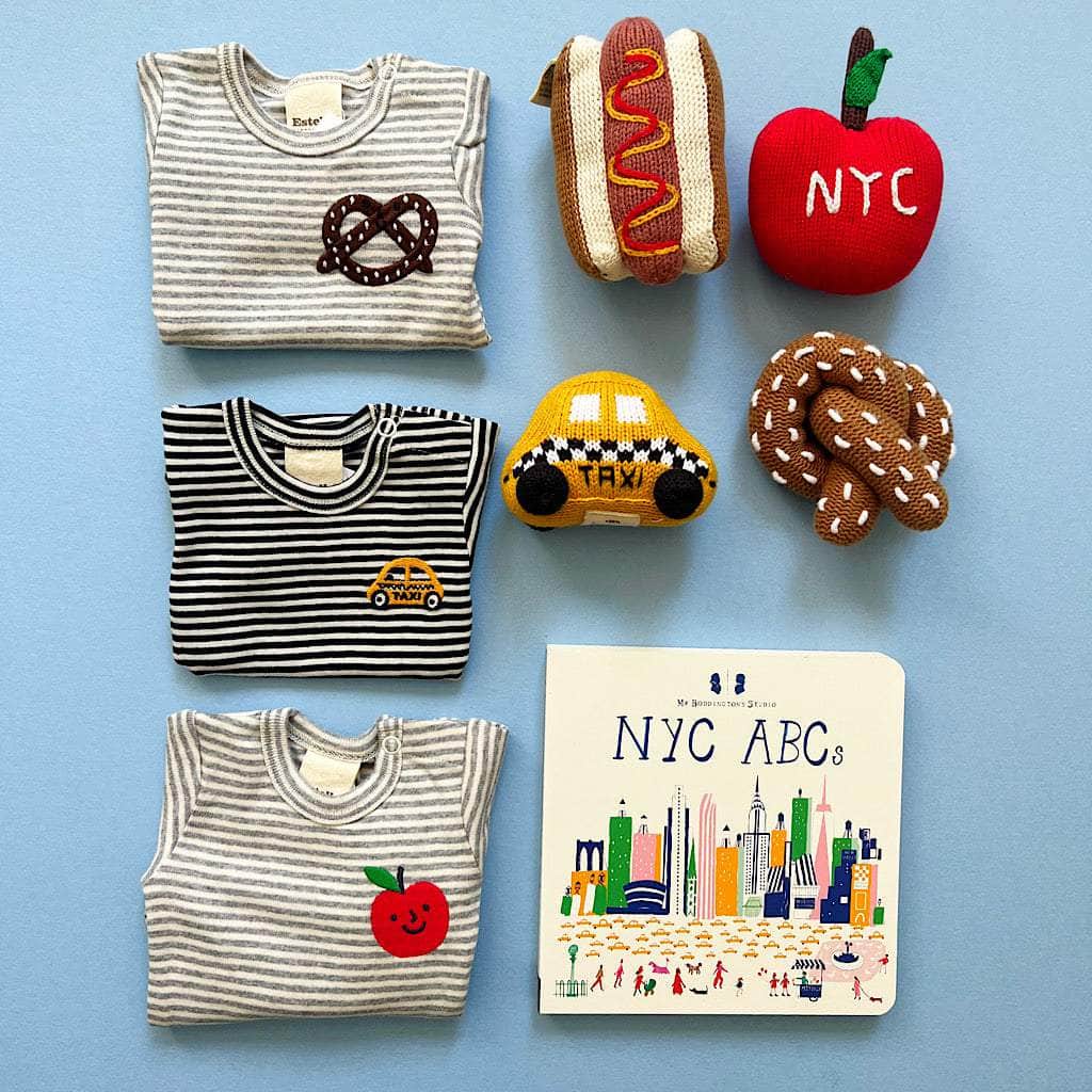 NYC Organic Baby Gift Set | Embroidery Baby Gift Sets Estella 
