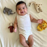 Organic Baby Gift Set | Lion, Elephant, Giraffe & Monkey Rattles Baby Gift Sets Estella 