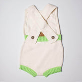 Organic Baby Gift Sets | Sleeveless Hand Knit Newborn Romper, Bonnet & Infant Rattle Toy | Avocado Baby Gift Sets Estella 