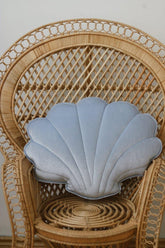 Velvet “Blue Pearl” Shell Pillow Cushion moimili.us 