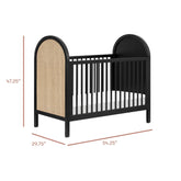 Bondi Cane 3-in-1 Convertible Crib | Black