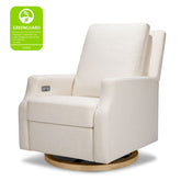 Crewe Electronic Recliner & Swivel Glider | Cream Eco-Performance Fabric + Water Repellent & Stain Resistant