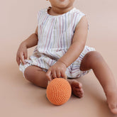 Cotton Crochet Rattle Fruit Orange Baby Toy Teether Spring The Blueberry Hill 