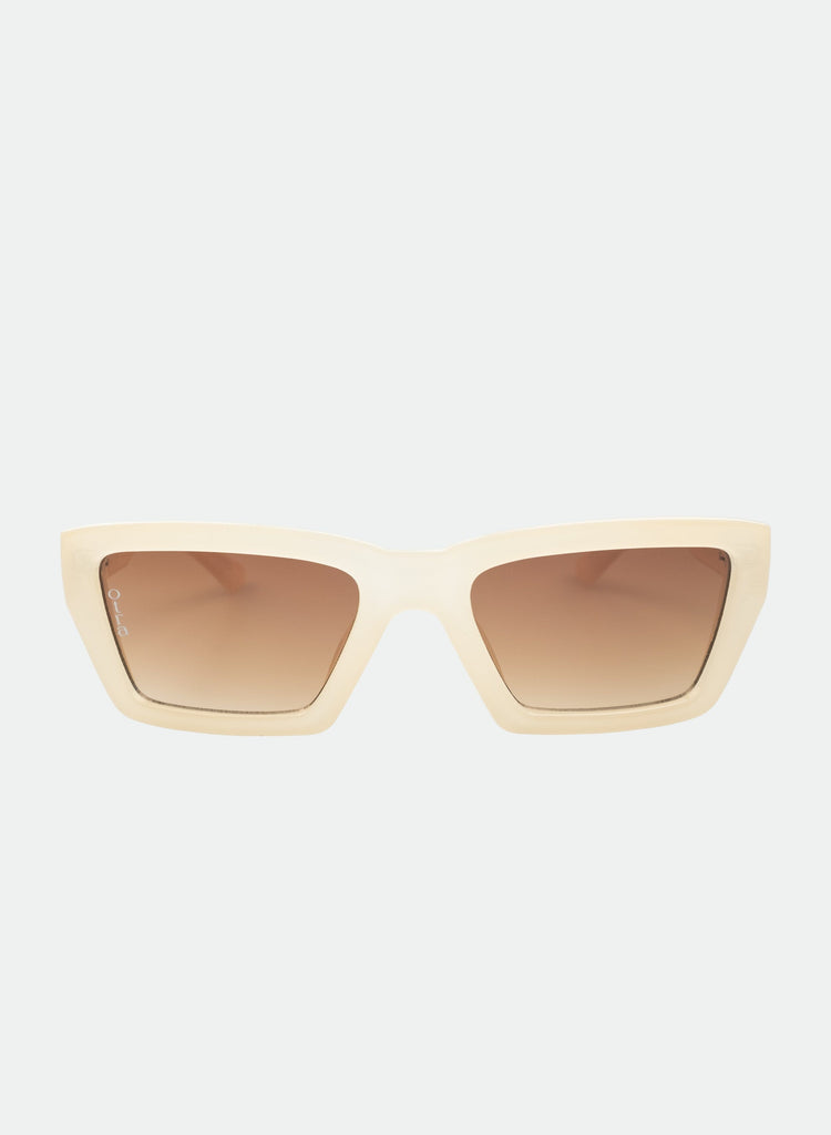 Fairfax | Frosted Ivory/ Brown Fade Sunglasses Otra Eyewear OS Frosted Ivory/ Brown Fade 