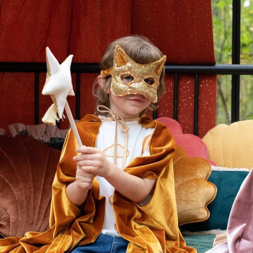 "Gold Sequins” Cat mask Mask moimili.us 