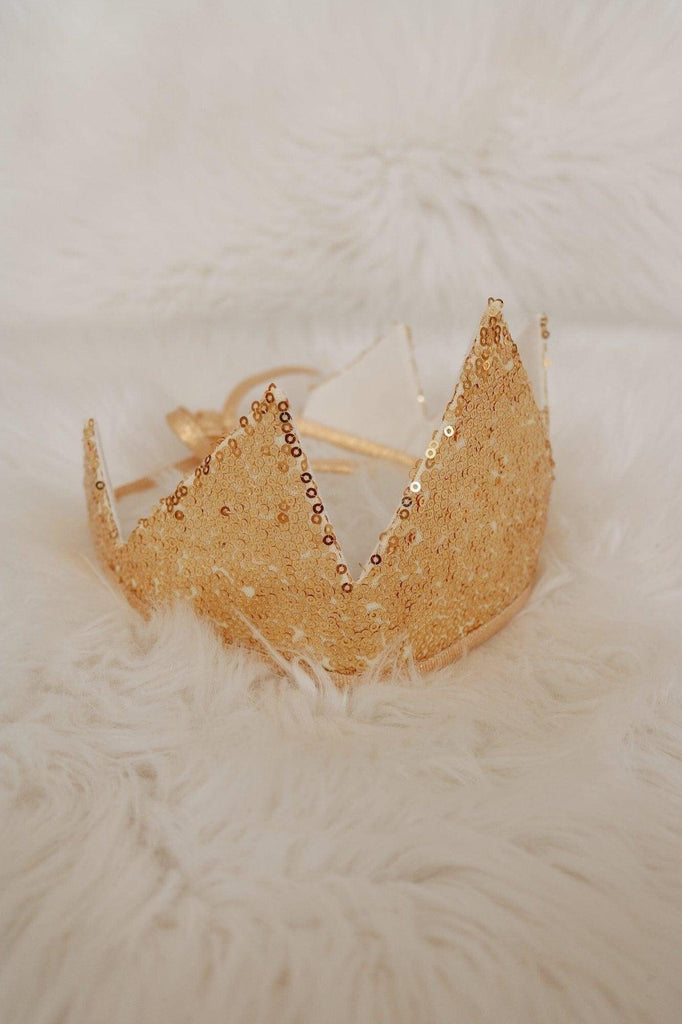 “Gold Sequins” Crown Crown moimili.us 