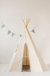 “Grey Pompoms” Teepee Tent with Pompoms Teepee tent moimili.us 