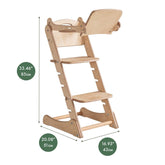 Growing Chair for Kids | Beige High Chairs & Booster Seats Goodevas 