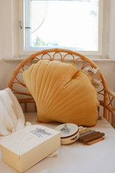 Velvet “Honey” Ginkgo Leaf Pillow Cushion moimili.us 