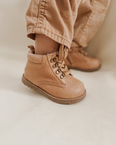 Leather Combat Boot | Color 'Sand' Shoes Consciously Baby 