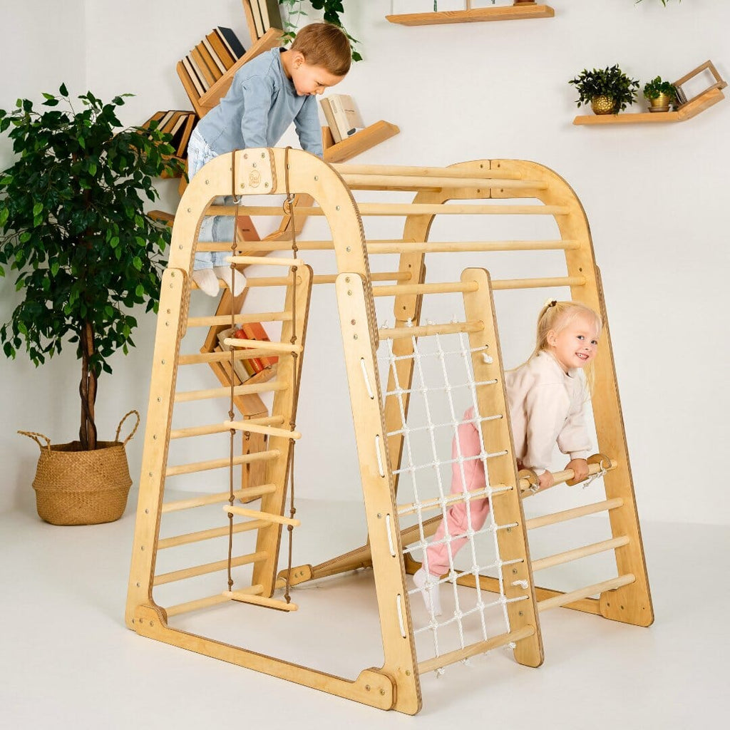 Indoor Wooden Playground for Children - 6in1 Playground + Swings Set + Slide Board 6in1 Playsets Goodevas 