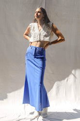 Bluegrass Maxi Skirt | French Blue Skirts Jen's Pirate Booty XS French Blue 