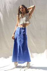 Bluegrass Maxi Skirt | French Blue Skirts Jen's Pirate Booty 