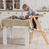 Foldable Step Stool for Toddlers - Kid Chair That Grows - Beige Kitchen Helper Tower Goodevas 
