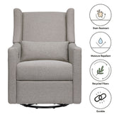 Kiwi Electronic Recliner and Swivel Glider - Grey Eco-Weave