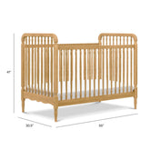 Liberty 3-in-1 Convertible Spindle Crib with Toddler Bed Conversion Kit | Honey