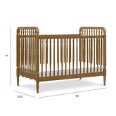 Liberty 3-in-1 Convertible Spindle Crib with Toddler Bed Conversion Kit | Natural Walnut