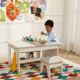 Little Artist Monet Kids’ Art Play Table | White/Gray