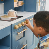 Little Chef Atlanta Modular Play Kitchen | Blue/Gold