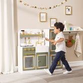 Little Chef Versailles Deluxe Play Kitchen | Olive Green/Gold