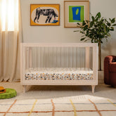 Lolly 3-in-1 Convertible Crib with Toddler Bed Conversion Kit | Washed Natural/Acrylic