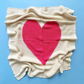 Cotton Baby Blankets | Heart Swaddles Estella Pink 