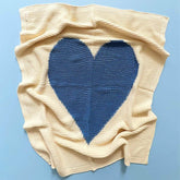 Cotton Baby Blankets | Heart Swaddles Estella Blue 
