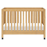 Maki Full-Size Portable Folding Crib with Toddler Bed Conversion Kit | Honey