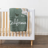 Mini Crib Sheet in GOTS Certified Organic Muslin Cotton | Beach Bum