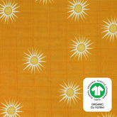 Mini Crib Sheet in GOTS Certified Organic Muslin Cotton | Golden Hour