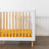 Mini Crib Sheet in GOTS Certified Organic Muslin Cotton | Golden Hour