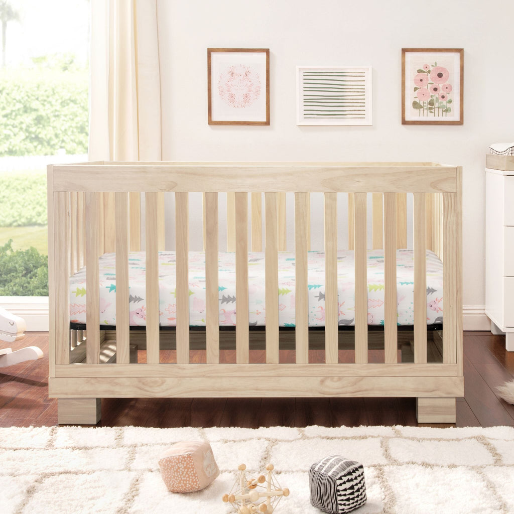 Modo 3-in-1 Convertible Crib with Toddler Bed Conversion Kit | Washed Natural