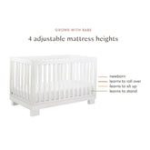 Modo 3-in-1 Convertible Crib with Toddler Bed Conversion Kit | White