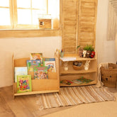 Montessori Wooden Toy Shelf Shelves Goodevas 