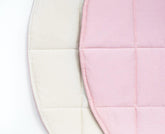 “Pink and Beige” Round Cotton Mat Mat moimili.us 