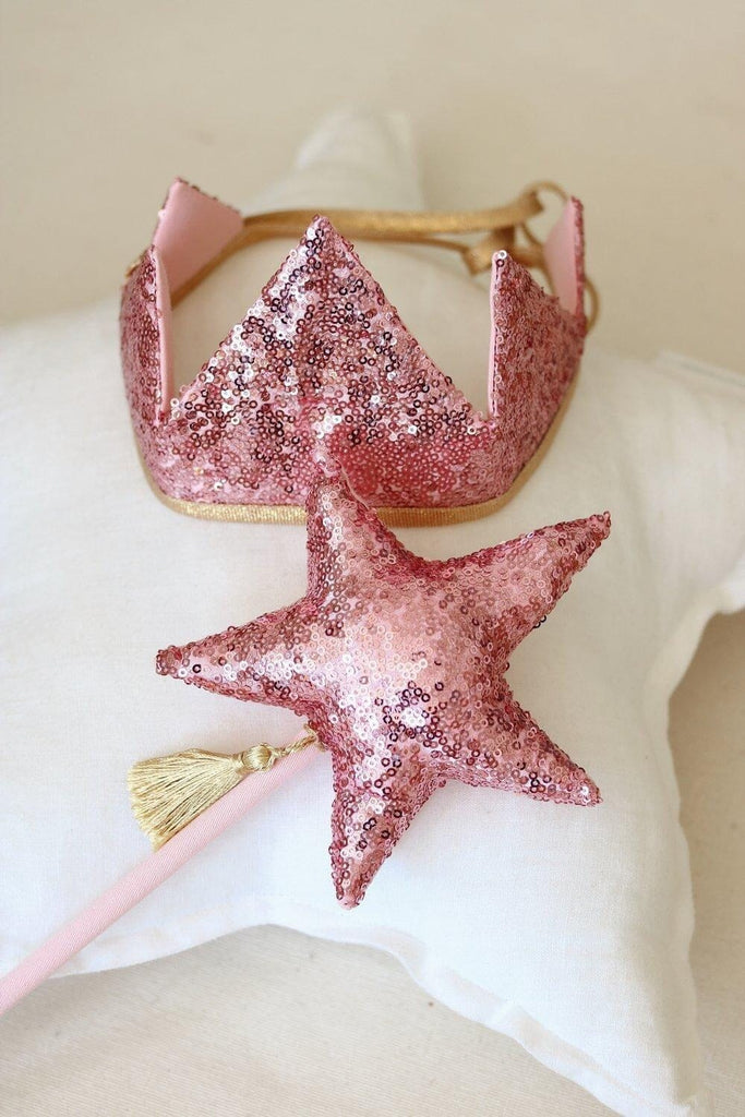 “Pink Sequins” Crown Crown moimili.us 