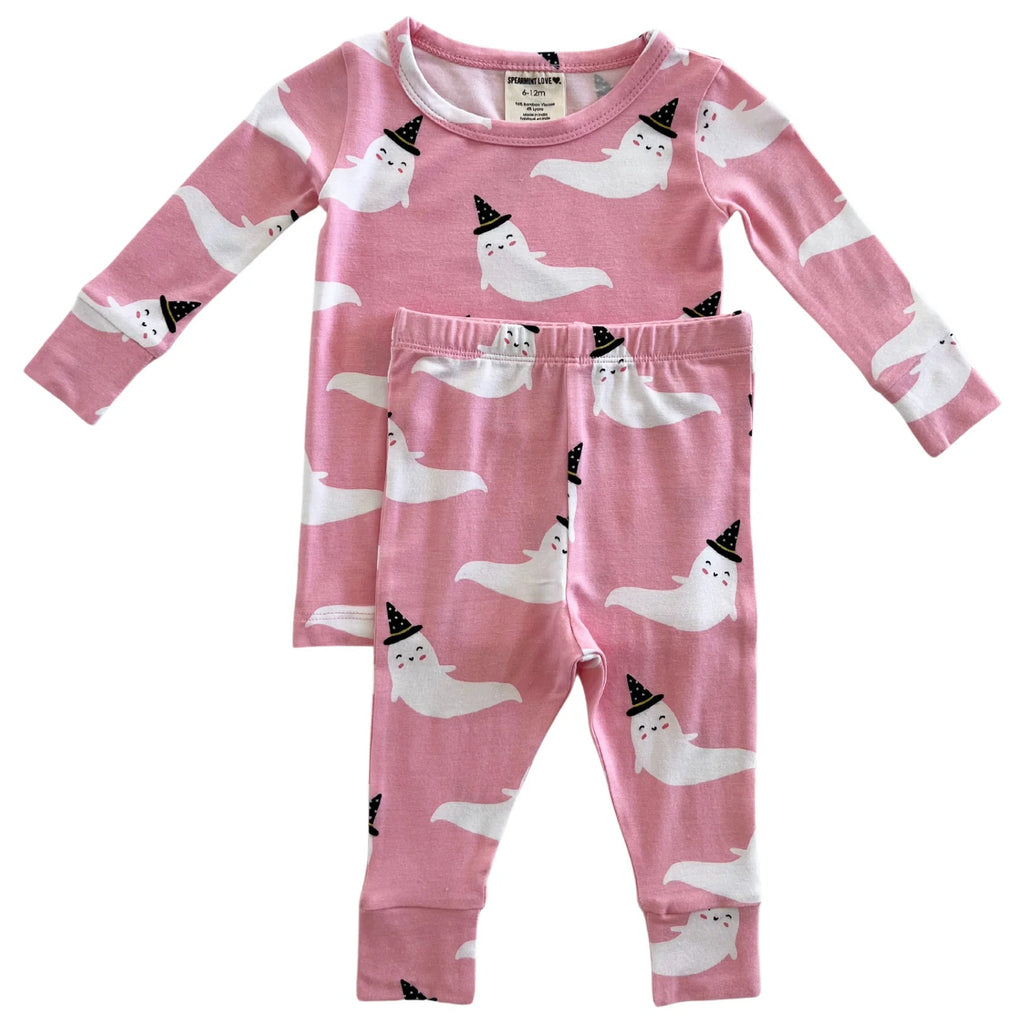 2-Piece Set | Pink Ghost Kids Pajamas SpearmintLOVE 6-12m Pink Ghost 