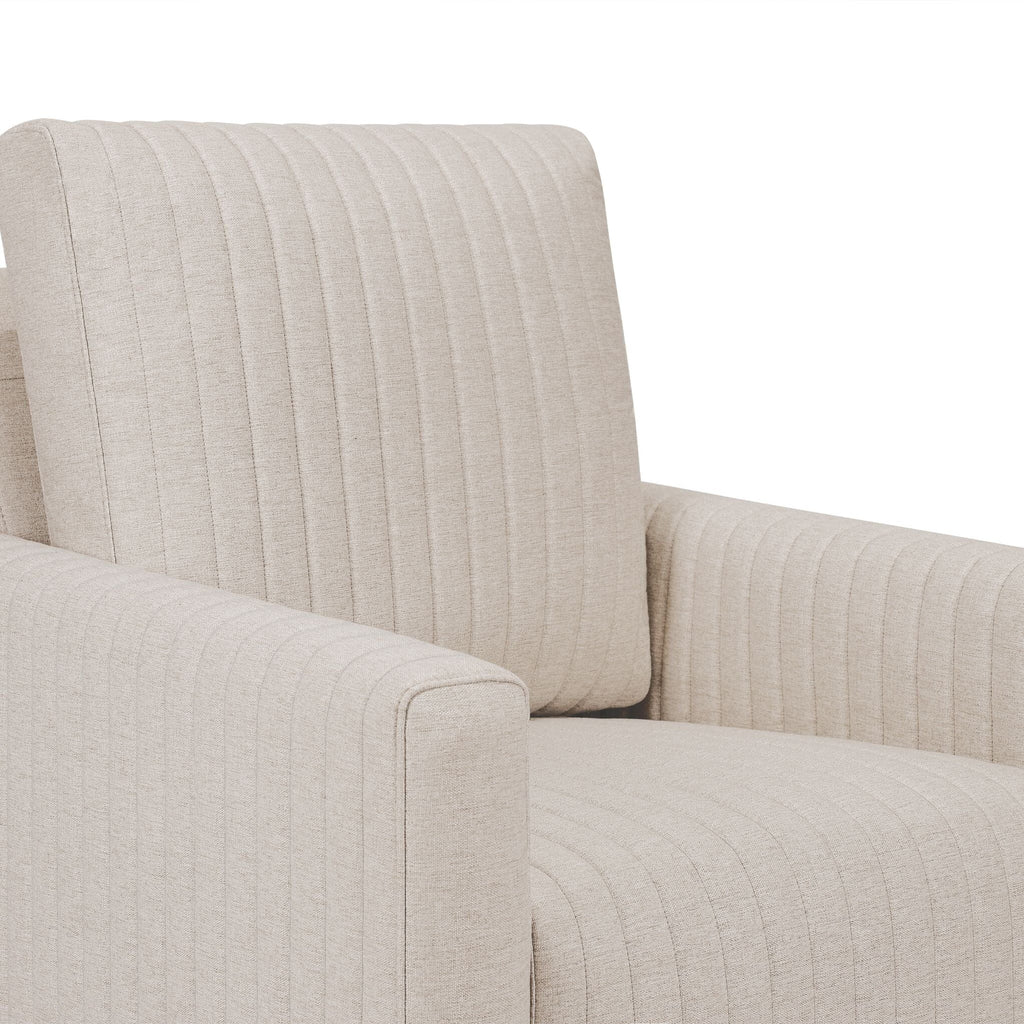 Poe Channeled Swivel Glider in Eco-Performance Fabric | Water Repellent & Stain Resistant | Beach