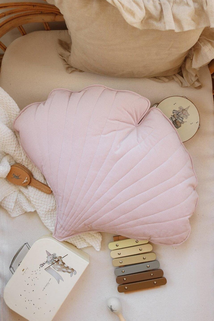 Velvet “Powder Pink” Ginkgo Leaf Pillow Cushion moimili.us 