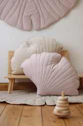 Velvet “Powder Pink” Ginkgo Leaf Pillow Cushion moimili.us 