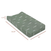Quilted Changing Pad Cover in GOTS Certified Organic Muslin Cotton | Ocean Waves