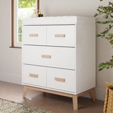Scoot 3-Drawer Changer Dresser | White / Washed Natural Changing Dressers Babyletto 