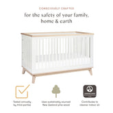 Scoot 3-in-1 Convertible Crib | White / Washed Natural