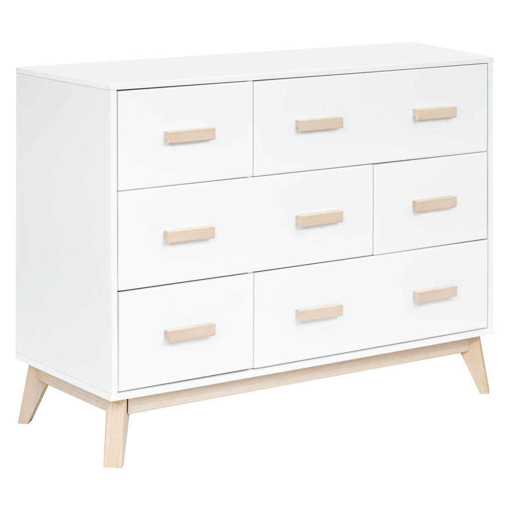 Scoot 6-Drawer Dresser | White / Washed Natural