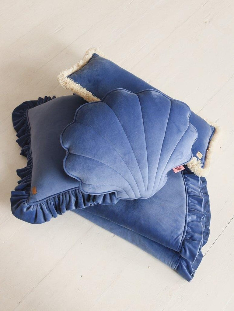 Soft Velvet "Sapphire" Shell Pillow Cushion moimili.us 