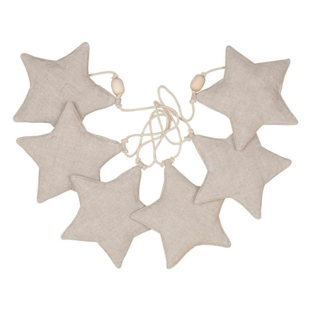 Linen “Sand Star Dust” Garland with Sand Stars Garland moimili.us 