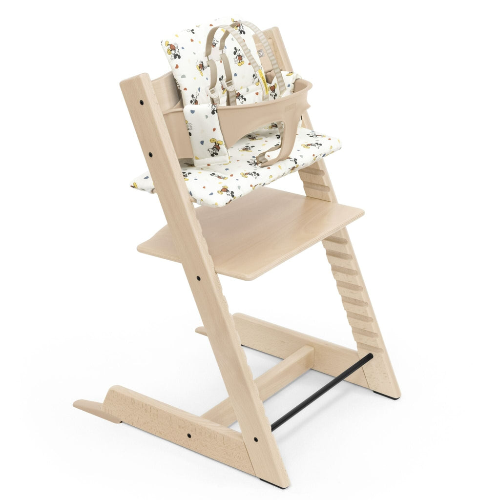 Tripp Trapp® High Chair and Cushion with Stokke® Tray | Natural / Mickey Celebration