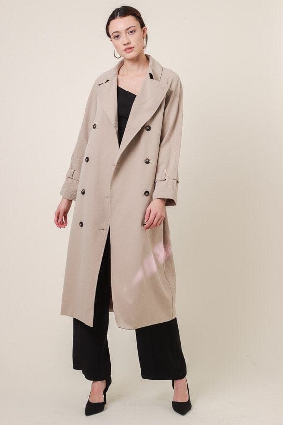 Peyton Trench Coat | Taupe Outerwear Line & Dot XS Taupe 